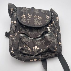 LeSportSac Floral Design Backpack Purse